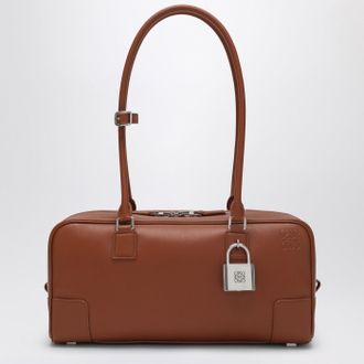 Loewe Amazona 31 Cropped bag in shiny squirrel brown leather