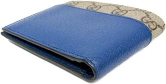 Gucci Pre-owned Wallets, male, Blue, Size: ONE SIZE Pre-owned Canvas Wallet