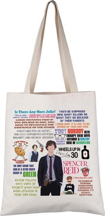 Generic PYOUL Criminal TV Show Inspired Gift Spencer R Fan Tote Bag This Is Calm And Its Doctor Handbag Criminal Fandom Gift Reid Merchandise foe Women (Spenc