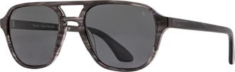 American Optical Racer 55mm Aviator Nylon Polarized in Gray Marble - Gyn-P at Nordstrom