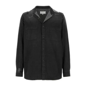 Maison Margiela Denim Shirts, male, Black, Size: L Denim Shirt