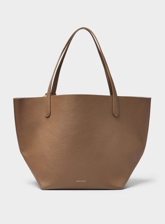 Mansur Gavriel Womens Everyday brown grained leather XL Tote Bag