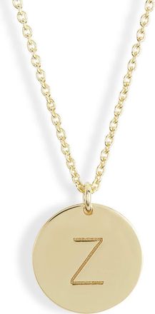 Meshmerise Initial Disc Pendant Necklace in Yellow-Z at Nordstrom Rack