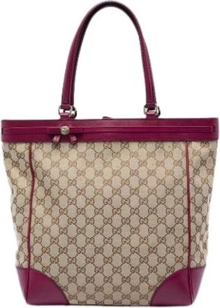 Gucci Pre-owned Mayfair Tote - Dames - Pre-owned - Beige - Maat: ONE Size Leer