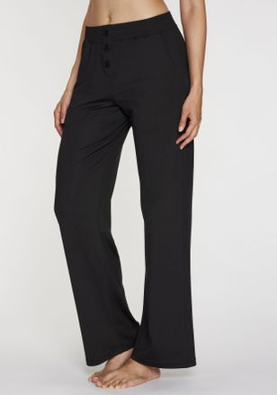 H.I.S Relaxhose H.I.S, Damen, Gr. 32/34, N-Gr, schwarz, Obermaterial: 90% Polyester, 10% Elasthan, unifarben, Basic, bequem lang, Hosen Relaxhose, mit klass