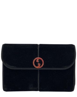 Gucci Black Velvet Shoulder Bag (Authentic Pre-Loved)