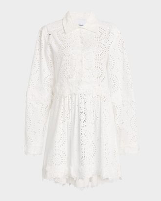 Aknvas Andie Floral Eyelet Mini Dress
