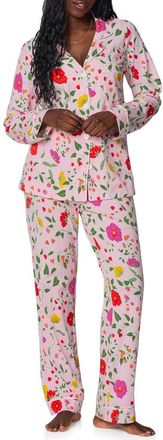 Bedhead Pajamas Print Stretch Organic Cotton Pajamas in Sunlit Flora at Nordstrom, Size X-Large