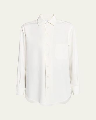 Loro Piana Andre Button Down Silk Blouse