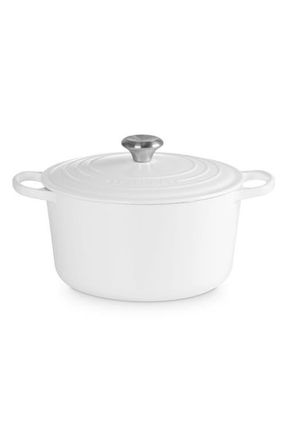 LE CREUSET Signature 6.5-Quart Round Enamel Cast Iron Dutch Oven in White at Nordstrom