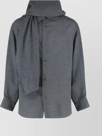 Darkpark george shirt and detachable wool scarf