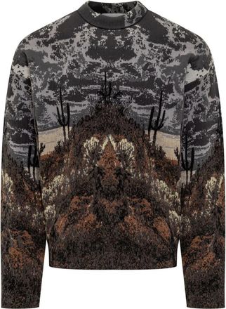 Laneus Laneus Sweater With Desert Pattern