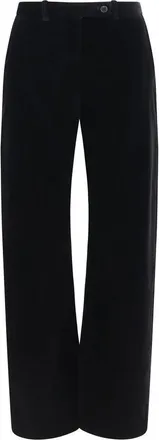 Khaite Black Viscose Casual Womens Pants