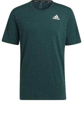 adidas Mens adidas City Elevated T Training Sports Short Sleeve Dark Green T-Shirt H08782