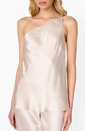 Cami NYC Lumi One-Shoulder Silk Camisole in Oat at Nordstrom, Size Xx-Small