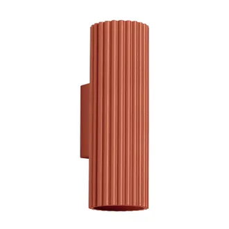 OEM Lampada Da Parete Ambra 2 Gu10 Ocra Rossa Alu Lumilo 16.603.55