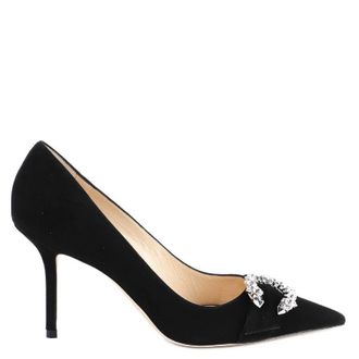 Jimmy Choo London Saresa 85 Suede Pumps, Brand Size 34 ( US Size 4 )