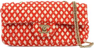 Chanel v Classic Flap shoulder bag - women - Cotton - One Size - Red
