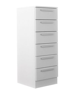 Home Heavenly Sinfonier De 6 Cajones Cube, De Madera, Apertura Con Bisagras, Tiradores Rectos Mate Color: Blanco - Home Heavenly