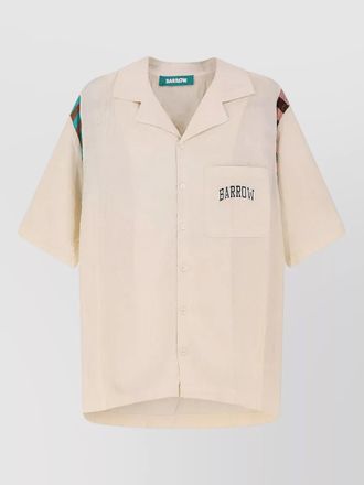 Barrow viscose shirt front logo print