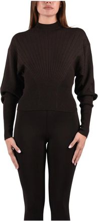 Sportmax Jersey de punto acanalado - Knitwear - Mujer - Marr&oacute;n - M