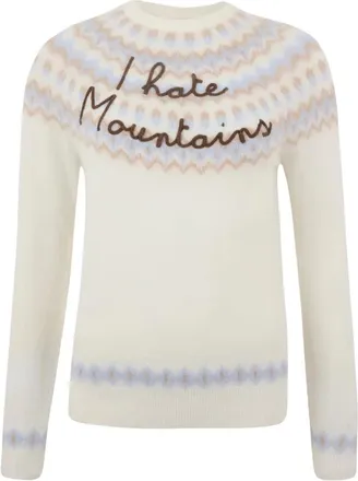 MC2 Saint Barth New Queen Nordic Sweatshirt - Dames - Ronde hals truien - Beige - S - Truien & Vesten
