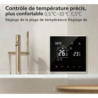 OEM Termostato Negro Para Calefacci&oacute;n El&eacute;ctrica Por Suelo Radiante M4a - Control Mediante App Y Voz (alexa, Google Home, Yandex Alice), 16a 3200w, Ac220v,