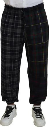 Dolce & Gabbana Trainingsbroeken - Heren - Sweatpants - Veelkleurig - M - Wol - Broeken