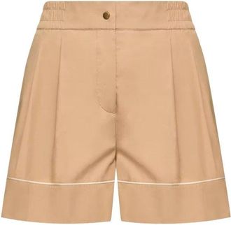Moncler WOMENS COTTON SHORTS Size: 44, colour: BEIGE
