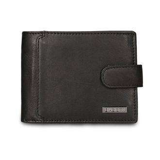 Laura Biagiotti Leren Portemonnee - Heren - Accessoires - Zwart - Maat: ONE Size Leer