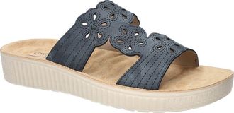 Easy Street Taj Laser Cut Sandal in Navy at Nordstrom Rack, Size 6.5