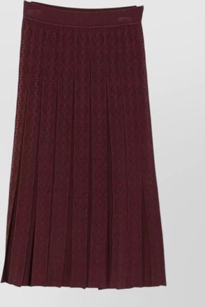 Tory Burch logo monogram pleated midi skirt