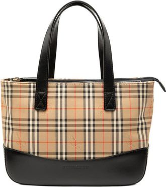 Burberry Pre-owned Burberry Haymarket Check Canvas Handbag Ladies UAPF67QXVS8AMEFS