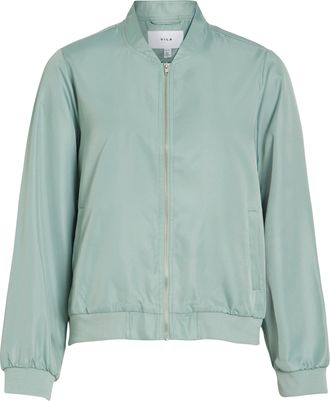 Vila Blouson VILA VIPAPAYA L/S BOMBER JACKET - NOOS, Damen, Gr. 34, blau surf, Web, Obermaterial: 100% Polyester, unifarben, regular fit normal, Rundhals, 