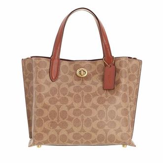 Coach Coated Canvas Signature Willow Tote Tote brown