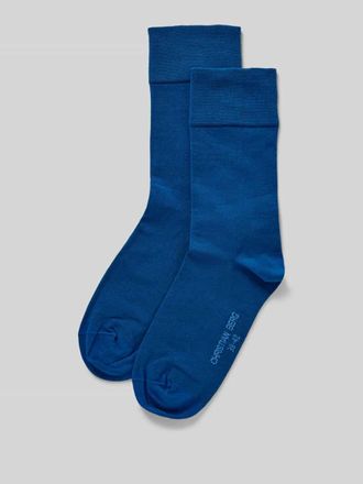 Christian Berg Socken mit elastischen B&uuml;ndchen im 2er-Pack in Blau, Gr&ouml;&szlig;e 39/42