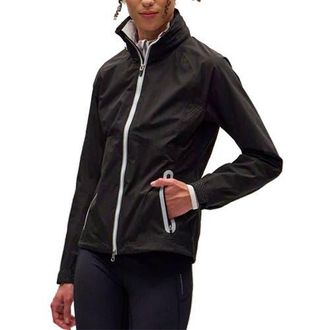 Zero Restriction Olivia Hooded Womens Rain Jacket in Black/metallic Silver at Nordstrom, Size X-Large