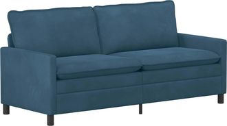 vidaXL Sof&aacute; Azul 196 X 81 X 87,5 Cm Terciopelo Vidaxl