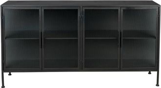 Dutchbone Aparador de metal negro