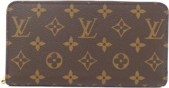 Louis Vuitton Marron Coated Canvas Long Wallet (Bi-Fold) (Pre-Owned)