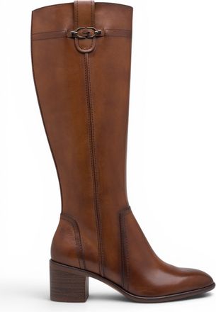 Tamaris Womens Brown Leather Riding Knee-High Heel Long Boots - 25576-47