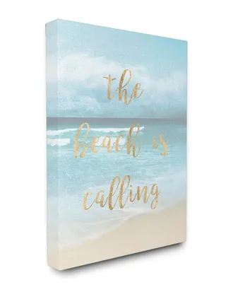 Stupell Industries The Beach Is Calling Gold By Emily Robinson