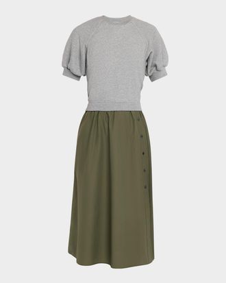 Tanya Taylor Shayna Combo Midi Dress