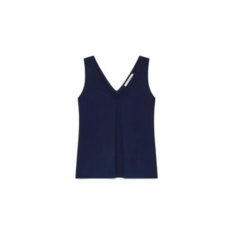 Maliparmi Sleeveless Tops, female, Blue, Size: 2XL Soft Jersey Top