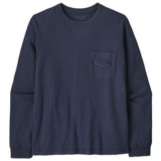 Patagonia L/S MW 95 Oval Logo Pocket Tee Longsleeve f&uuml;r Herren | blau