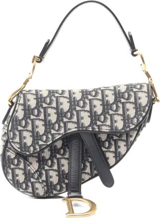 Dior 10s oblique jacquard saddle bag - Neutrals