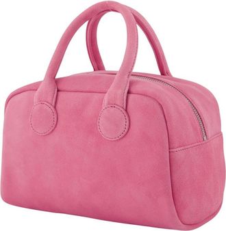 Marge Sherwood Womens Soft Bowling Bag - Margesherwood Leather Pink Goatskin Handbags-Purses
