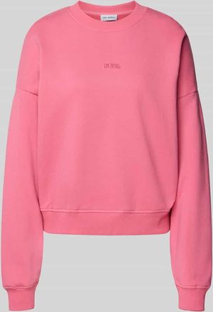 Oh April Oversized Sweatshirt mit gerippten Abschlüssen in Pink, Größe L