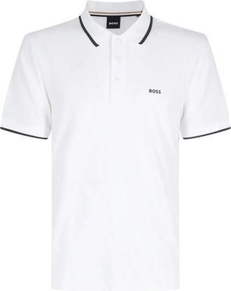 HUGO BOSS Logo-rubberised Cotton Polo Shirt