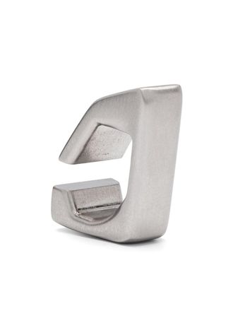 Rick Owens Prong brushed earcuff - unisex - Brass - One Size - Silver